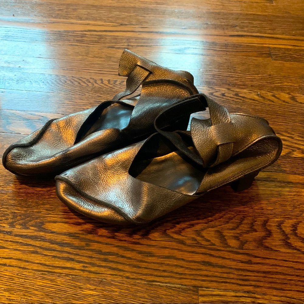 Trippen metallic wedge Mary Janes Size 42/11
